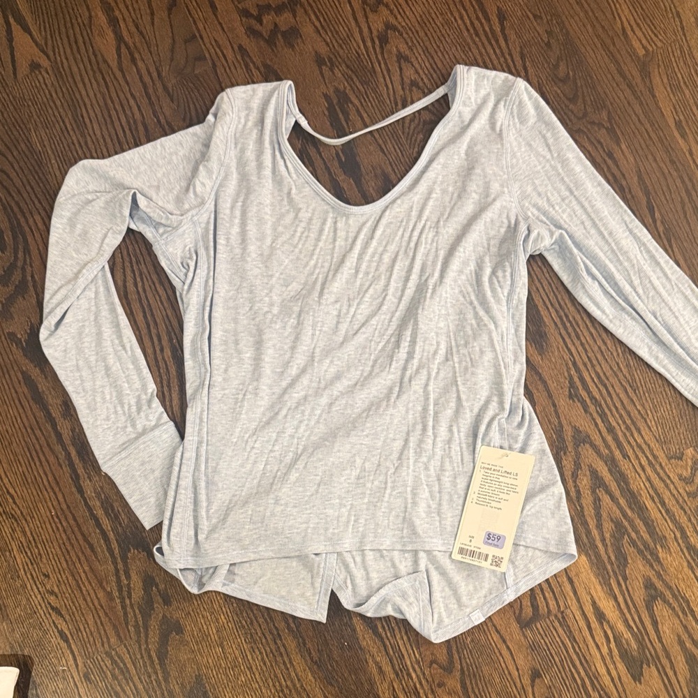 lululemon athletica Light Gray Long Sleeve Top
